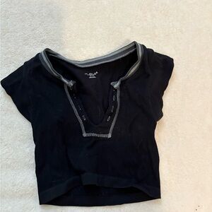 Urban Outfitters Black and Gray Crop Top